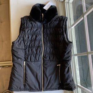 Calvin Klein puffer fur vest